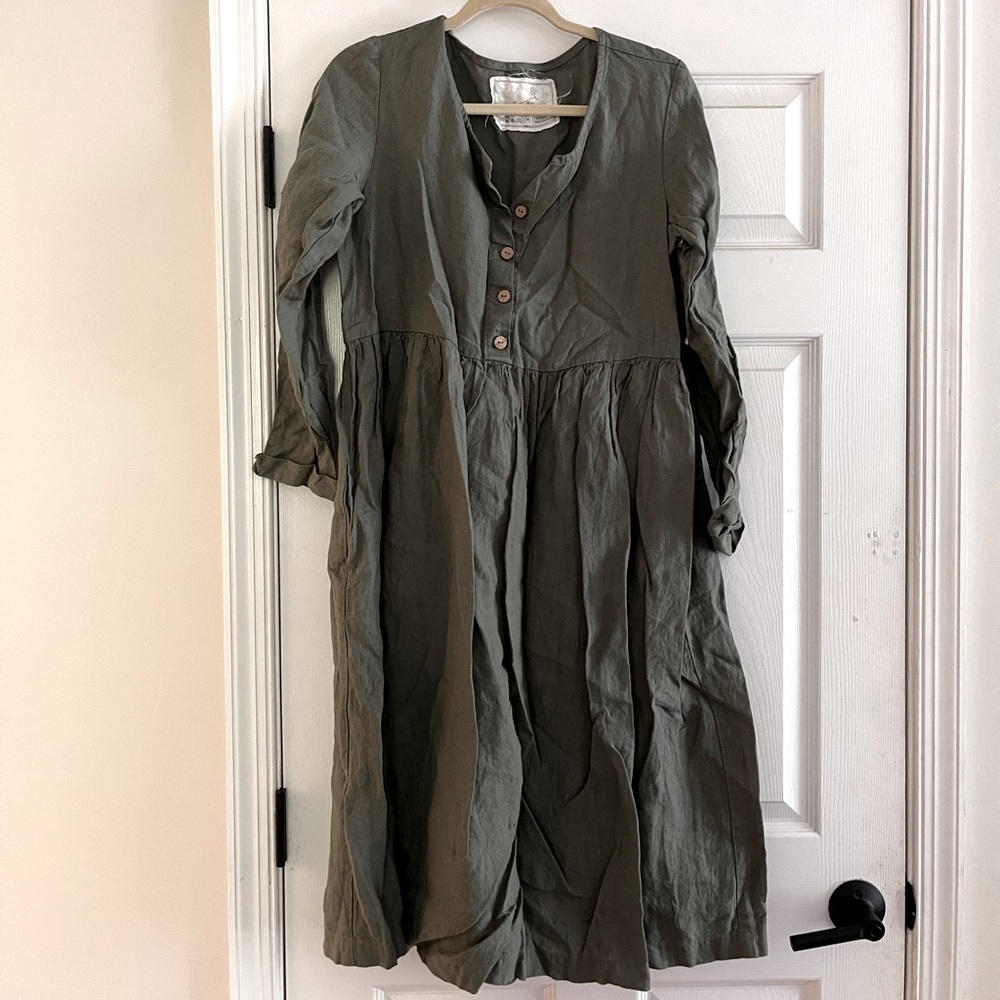 Not Perfect Linen Mama dress M